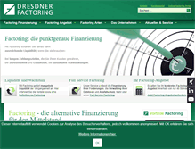 Tablet Screenshot of dresdner-factoring.de